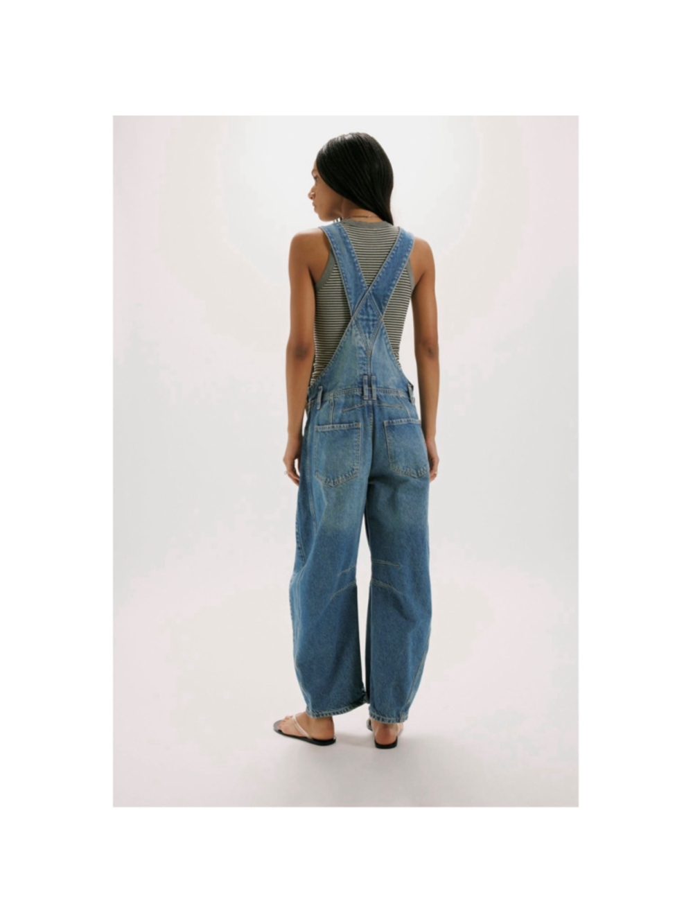 NWOT Free People We The Free Good Luck Barrel Overalls XS - Picture 3 of 7